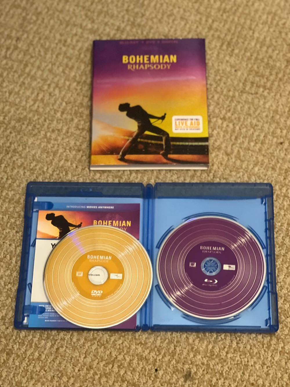 Bohemian Rhapsody 2-Disc Movie Set - Purple & Gold Discs